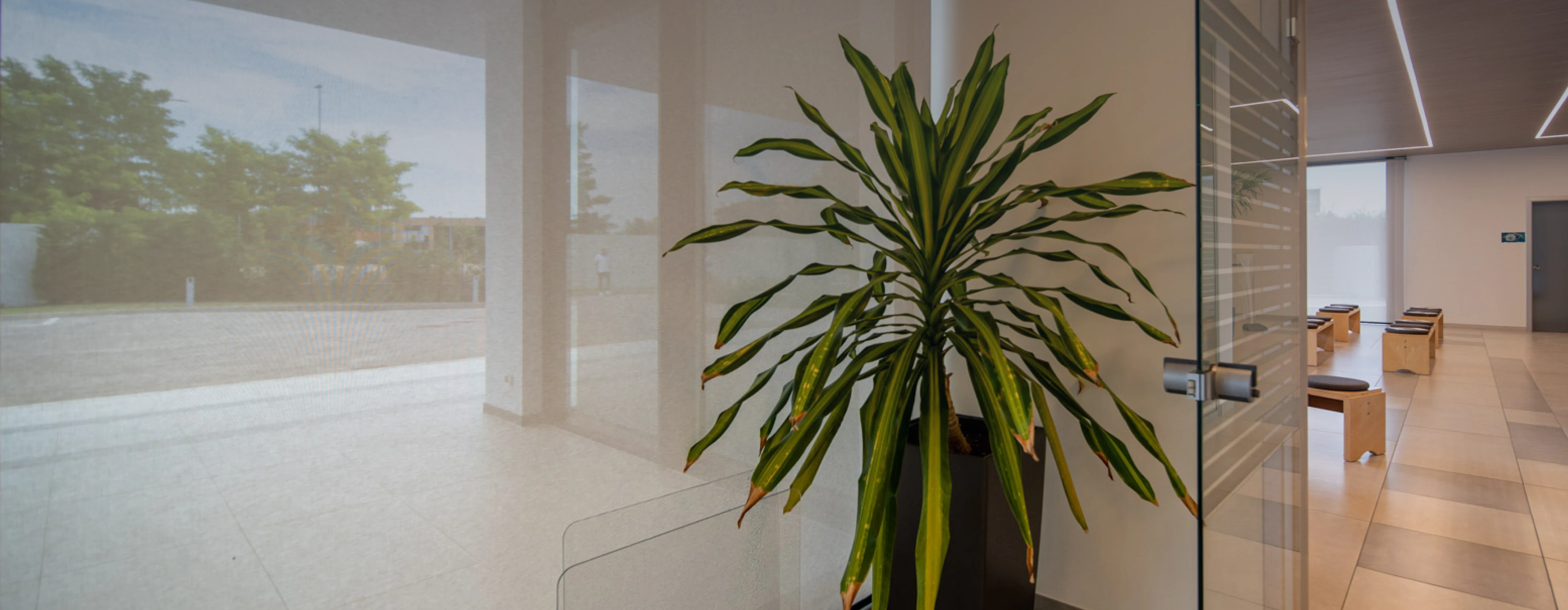 porta d’ingresso crematorio con pianta